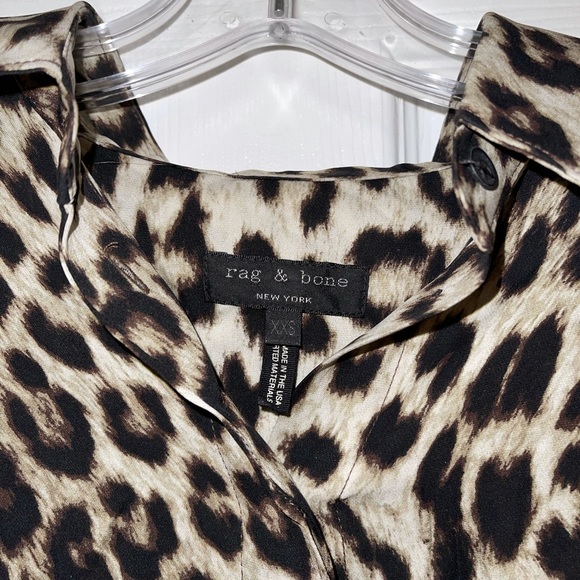 new rag & bone leopard print blouse - Picture 2 of 4